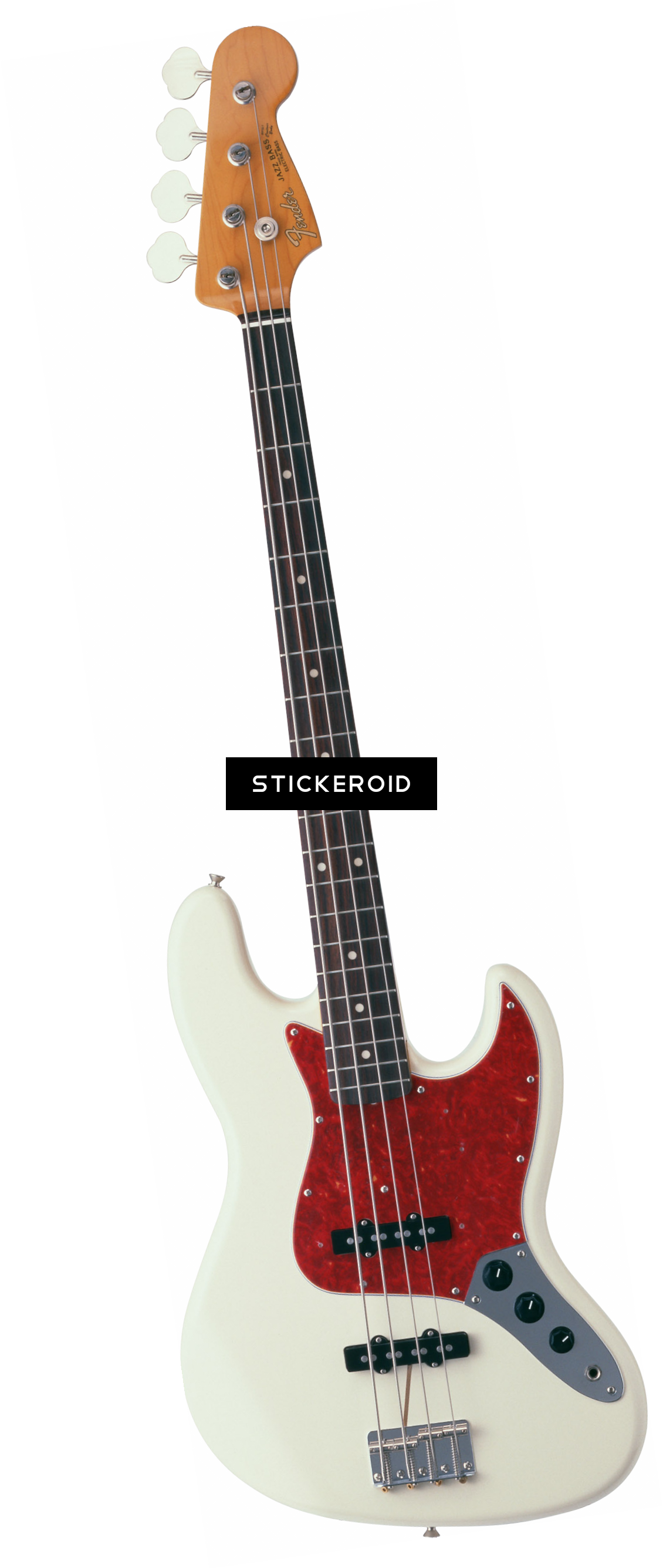 Black Electric Guitar - Squier Fsr Classic Vibe Jazz Bass 60s - Rw - Olympic (1130x2671), Png Download