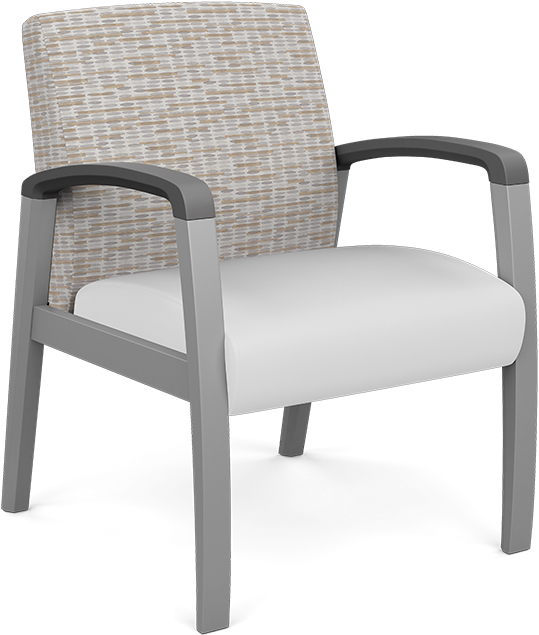 Aviera Metal 21 Inch Guest Chair, Designtex Leap Arctic, - Wood Arm Caps (750x750), Png Download