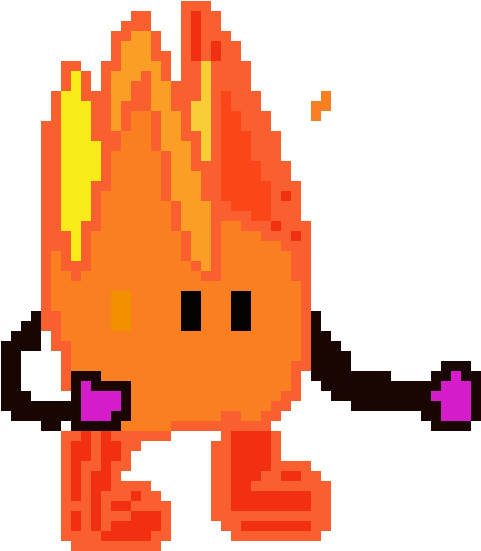 Fire Guy - Pixel Art (640x620), Png Download