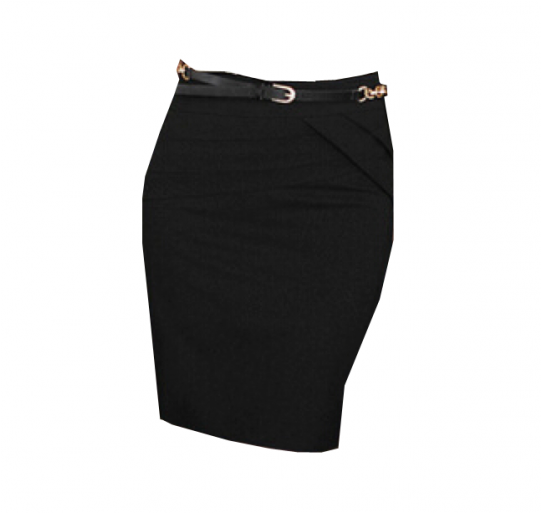 Lady's High Waist Office Skirt - Miniskirt (540x650), Png Download