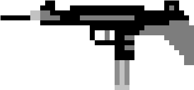 Israel Uzi - Uzi Pixel Art (520x280), Png Download