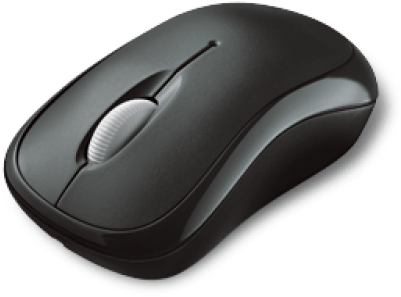 Black Pc Mouse Png Image - Lenovo N100 Wireless Mouse (400x400), Png Download