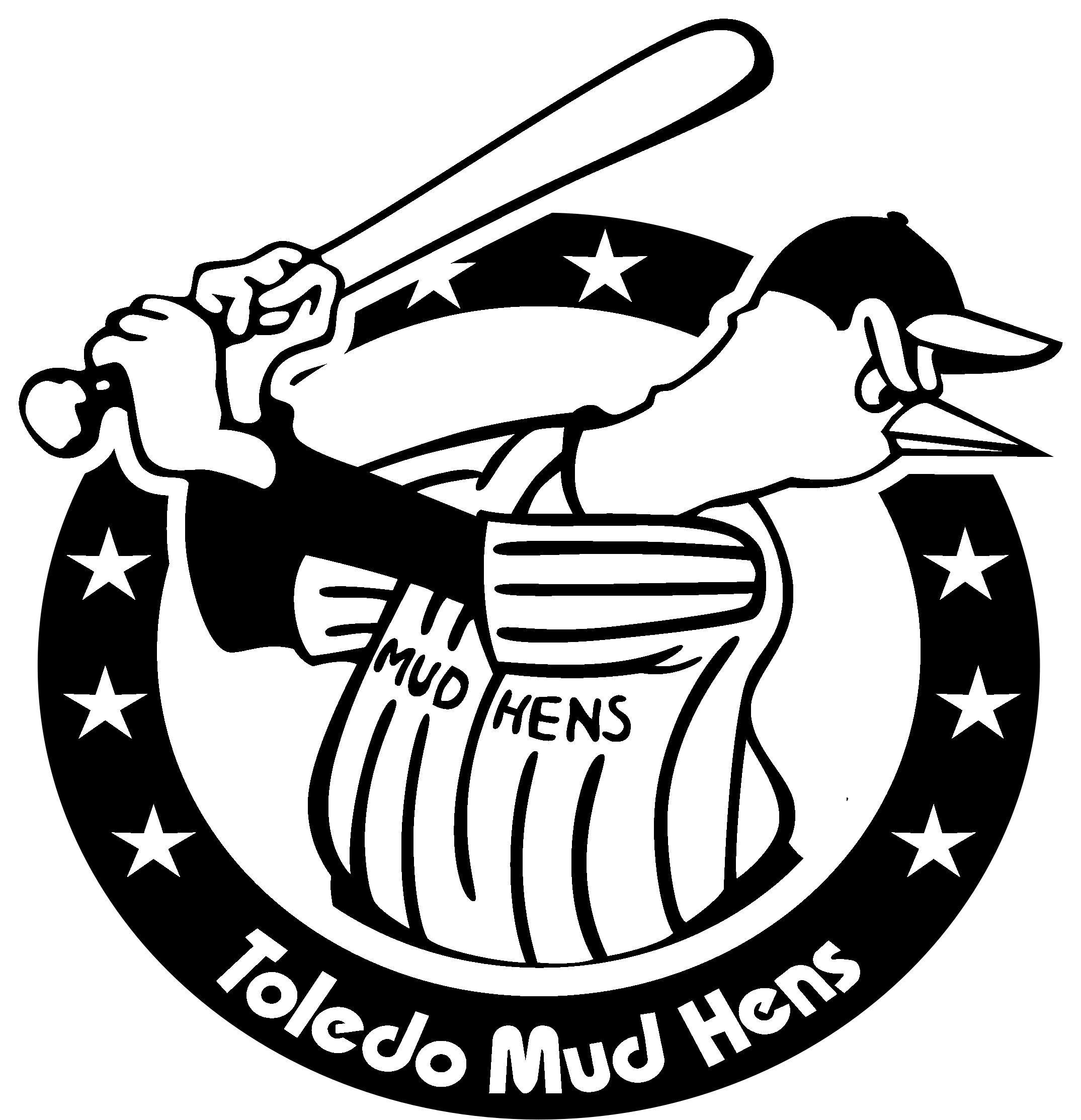 Toledo Mud Hens Logo Black And Ahite - Us Congress Pin (2400x2400), Png Download