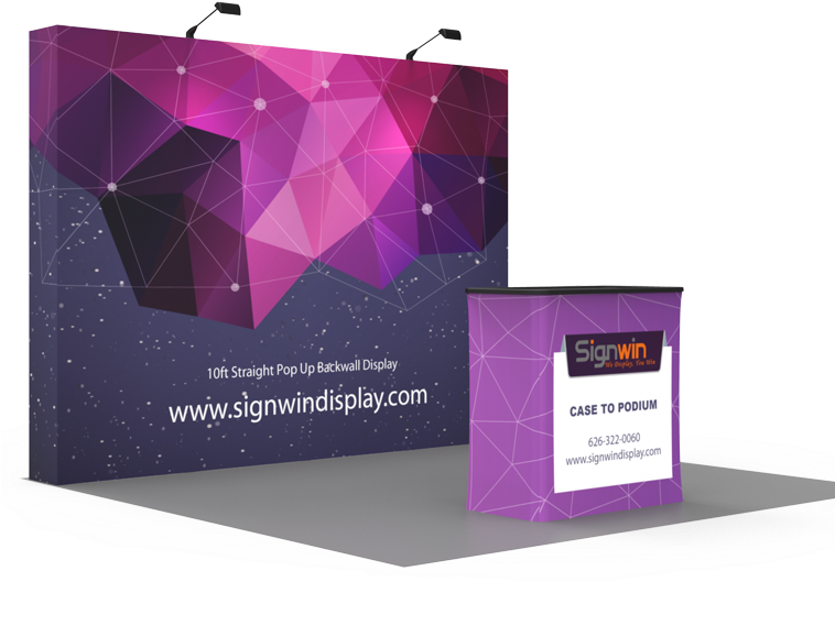 10ft Flat & Foldable Pop Up Backwall Display With Premium - 10ft Flat Pop Up Backwall Display W/ Premium Case To (800x600), Png Download