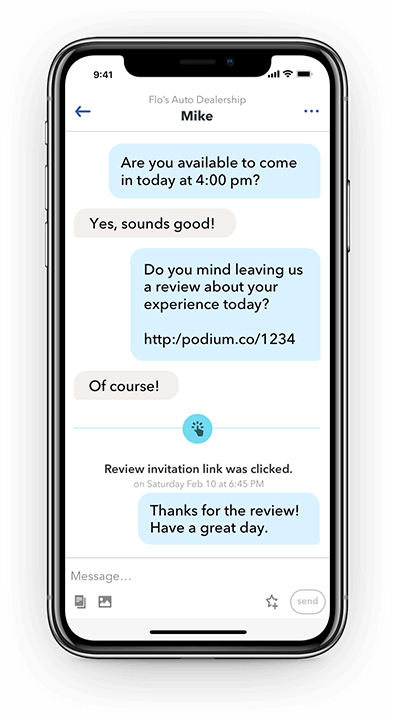 A Phone Text Conversation - Podium App (393x720), Png Download