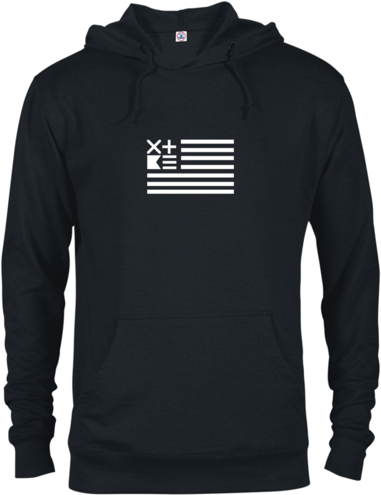 Mikey & Justice For All White Flag Hoodie - Black Tultex Long Sleeve (1024x1024), Png Download