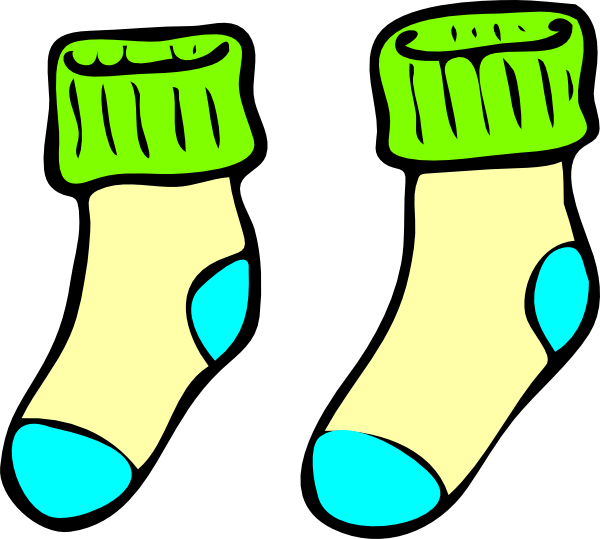 Colouring Pictures Of Socks (600x539), Png Download