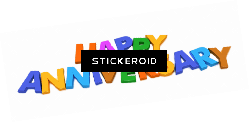 Happy Anniversary Magnet Letters - Graphic Design (1041x510), Png Download