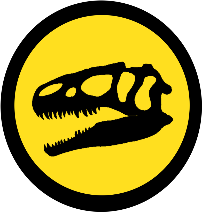 Dark Jurassic Park Png Logo - Allosaurus Jurassic Park Logo (935x855), Png Download