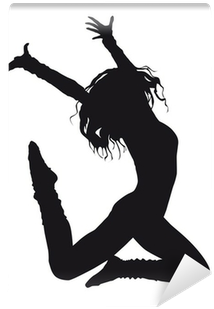 Dancer Silhouette On A White Background Wall Mural - Silhouette Dancer Hip Hop (400x400), Png Download