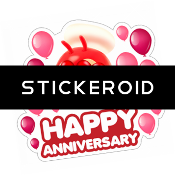 Happy Anniversary - Sticker (357x358), Png Download