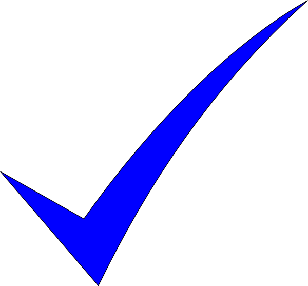 Check Mark Blue Png (600x557), Png Download