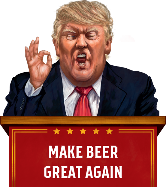 Commander In Craft How Trump Has Left A Mark On Craft - Trump And Beer (553x624), Png Download