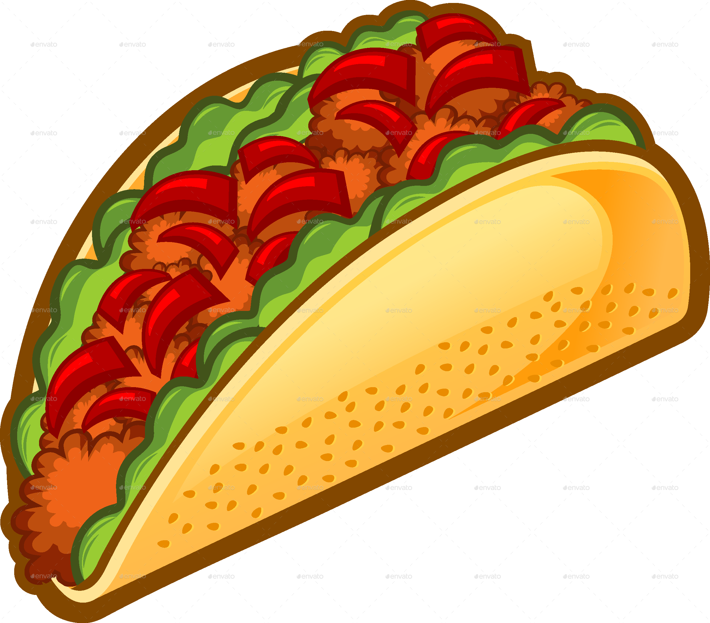 Taco Transparent Png - Transparent Background Tacos Clipart (2400x2108), Png Download