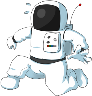 Astronaut Clipart Astronaunt - Astronaut Cartoon Png (333x385), Png Download