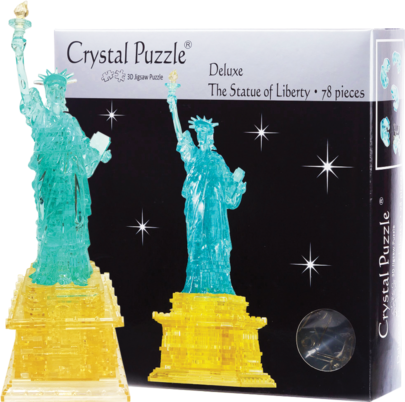 Challenging 3d Crystal Puzzle Statue Of Liberty - Games 3d Statue Of Liberty Crystal Puzzle (1181x827), Png Download