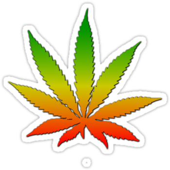 Red Weed Leaf Png Marijuana Red Weed Leaf Png - Cannabis (375x360), Png Download