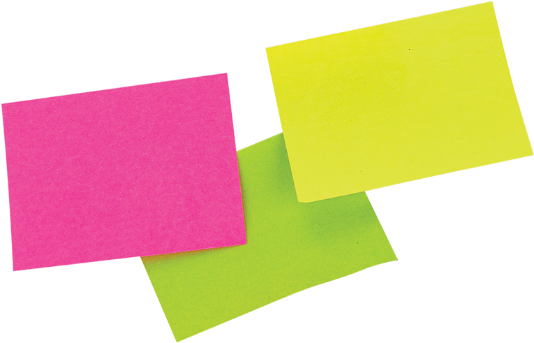 Sticky Notes New Fluorescent - Post-it Note (800x764), Png Download