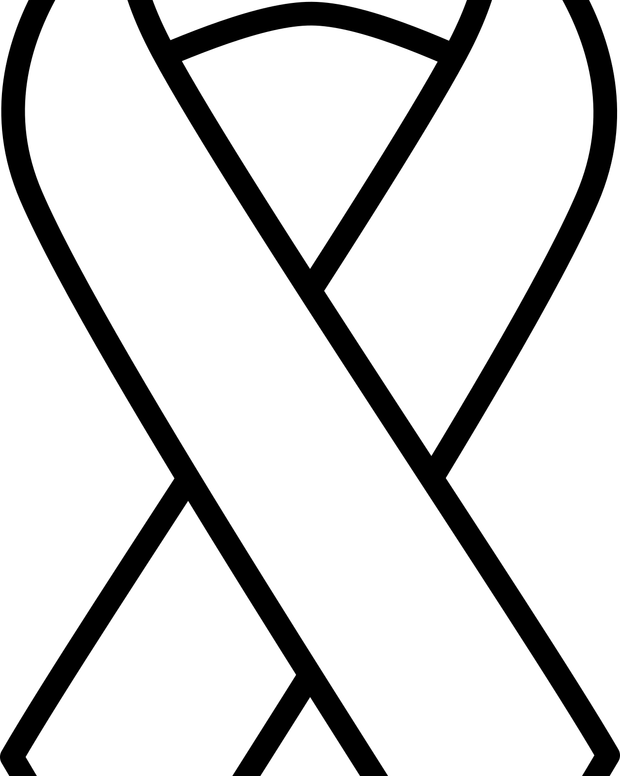 Breast Cancer Awareness Coloring Pages Cancer Ribbon - Pink Ribbon Black And White (1278x1600), Png Download