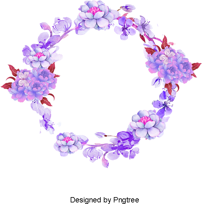 Pink Hand-painted Peach Flower Borders Material, Peach - Portable Network Graphics (800x800), Png Download