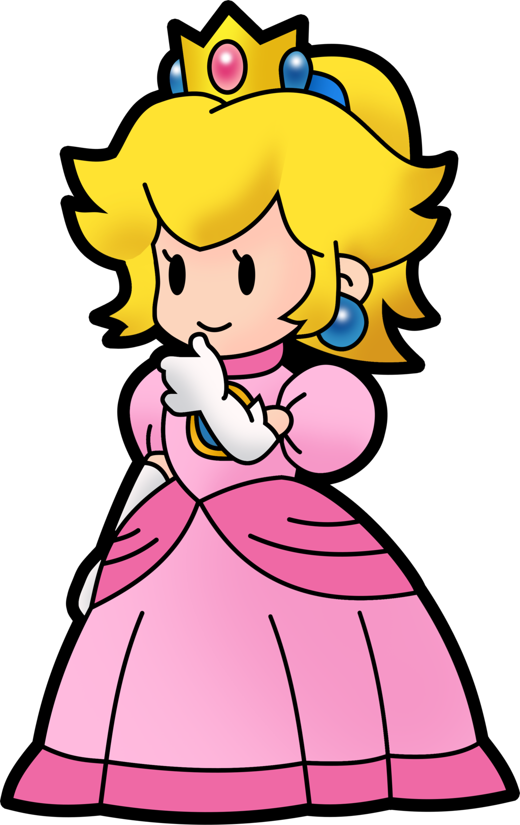 Paper Princess Peach By Fawfulthegreat64 - Paper Mario Peach Png (1024x1624), Png Download