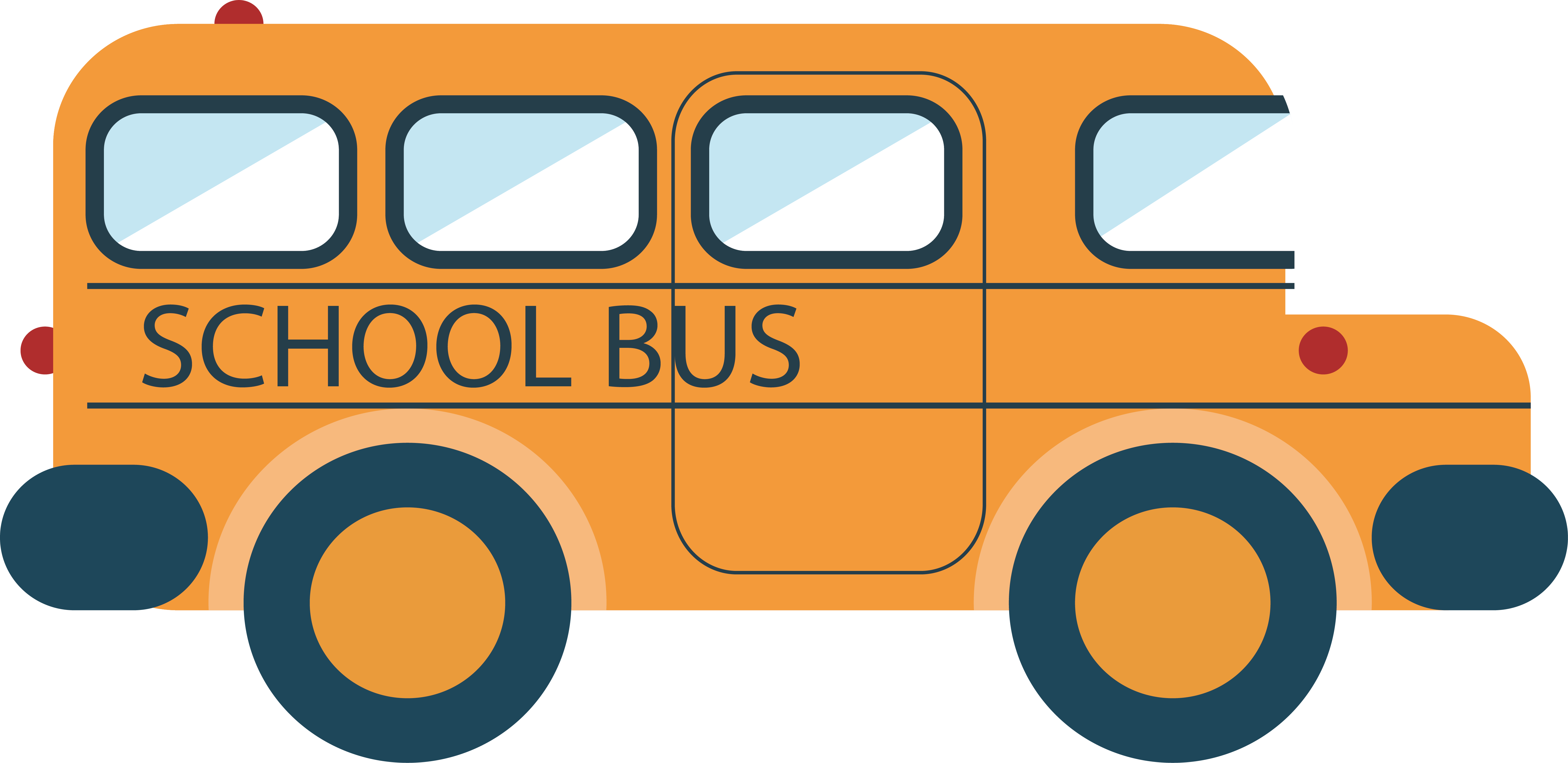 School Bus Png Pic - School Bus (5870x2856), Png Download