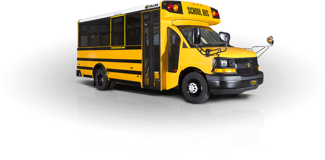 Type A School Bus - Collin Busses (1162x564), Png Download