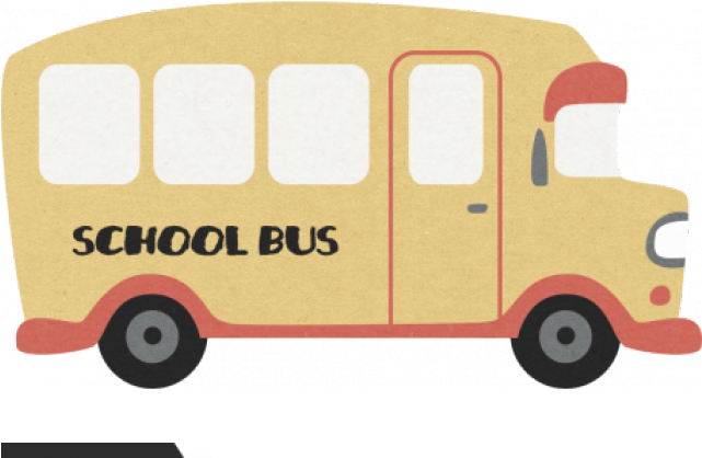School Bus Graphic - Digital Scrapbooking (640x480), Png Download