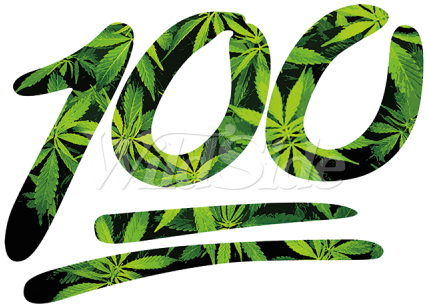 100 Pot Leaf - Ski (450x450), Png Download