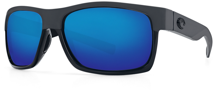 Costa Del Mar Ocearch Half Moon Sunglasses Hfm155 Obmglp - Costa Half Moon Shiny Black/matte Black Ocearch Sunglasses (700x350), Png Download