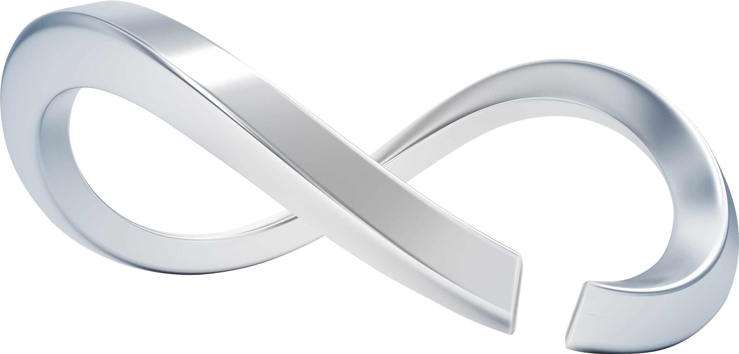 Png Infinity Symbol - Infinity Symbol Png Silver (2657x1358), Png Download
