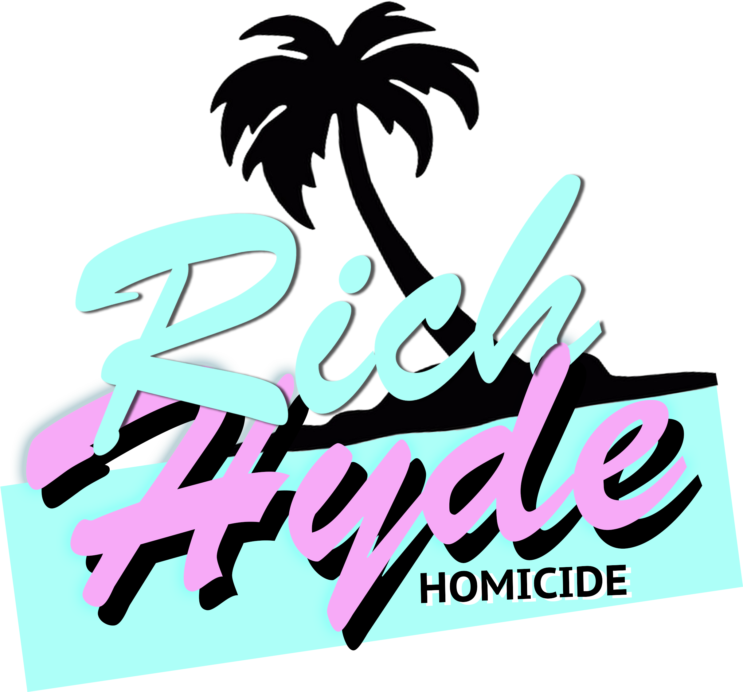 Rich Hyde T Shirt - Palm Tree Silhouette (2419x2254), Png Download