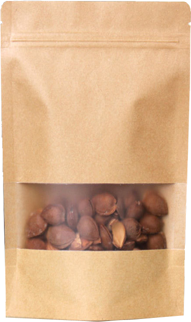Kraft Brown 80mm Pouch Bag With Zipper - Nut Paper Bag Png (700x700), Png Download