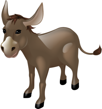 Donkey - Donkey Clipart Png (360x360), Png Download