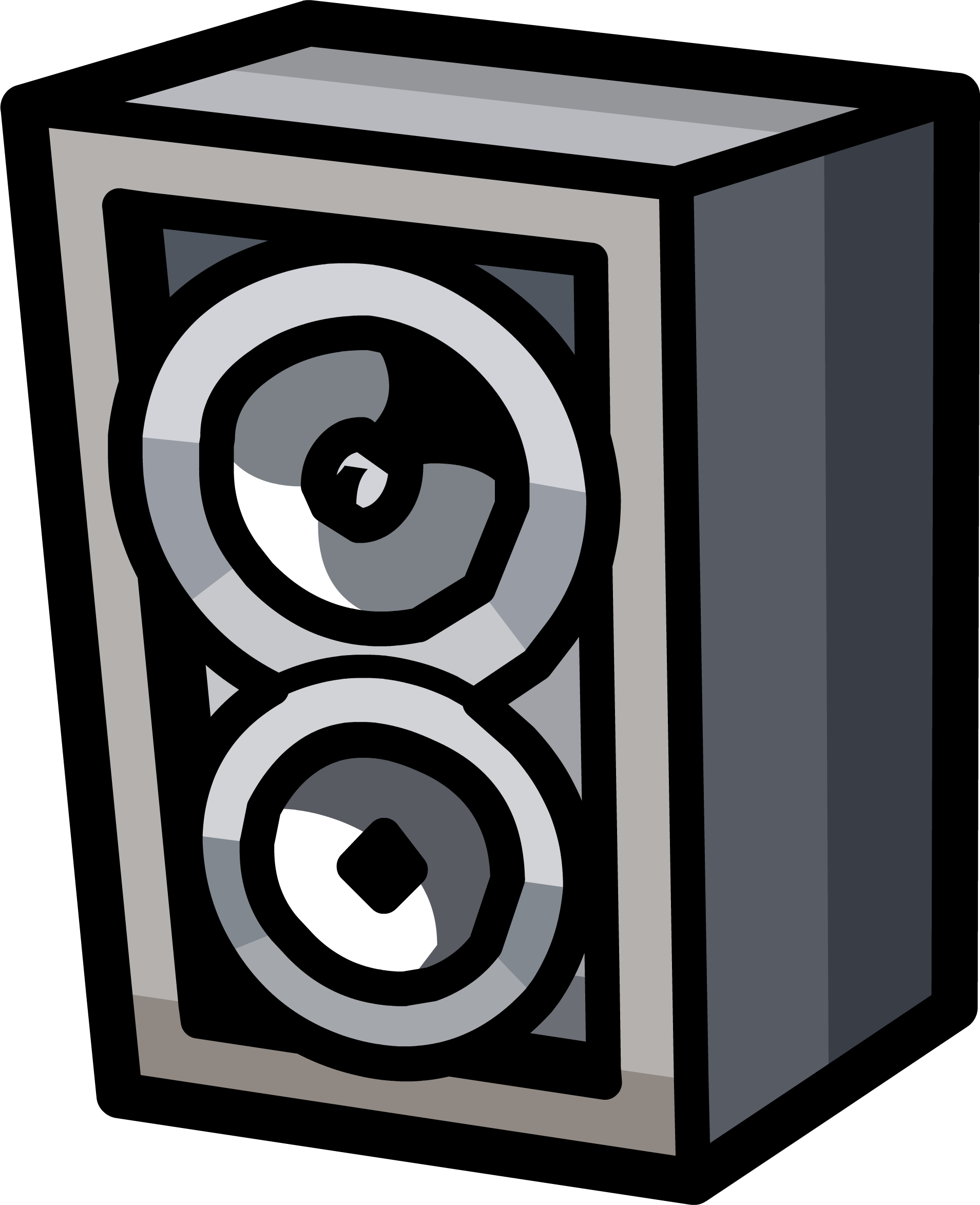 Wall Speaker Sprite 003 - Club Penguin (1909x2347), Png Download