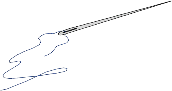 Sewing Needle - Cast A Fishing Line (644x360), Png Download
