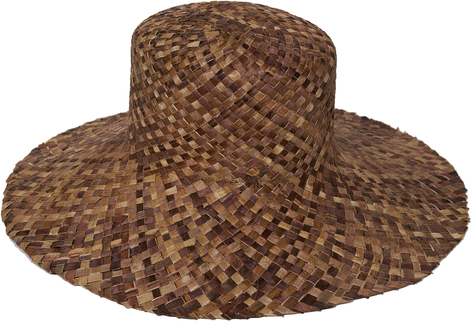 Wide Brim Flat Top Hat In Bac Bac (2120x1416), Png Download