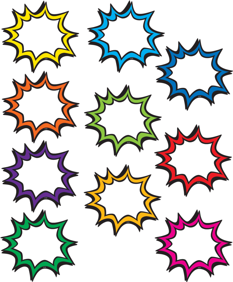Tcr5830 Superhero Bursts Accents Image - Superhero Accents (900x900), Png Download