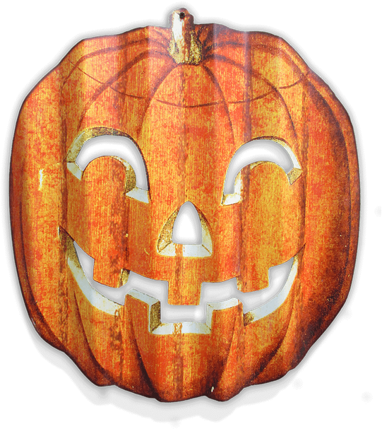 Jack O Lantern Corrugated Pumpkin - Pumpkin (730x730), Png Download