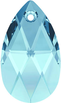 Picture Of Swarovski Tear Drop 6106 22mm Aquamarine - Swarovski 16mm Aquamarine Crystal Pear Pendant - 6106 (415x415), Png Download