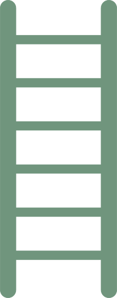 Small - Green Ladder Clip Art (234x596), Png Download