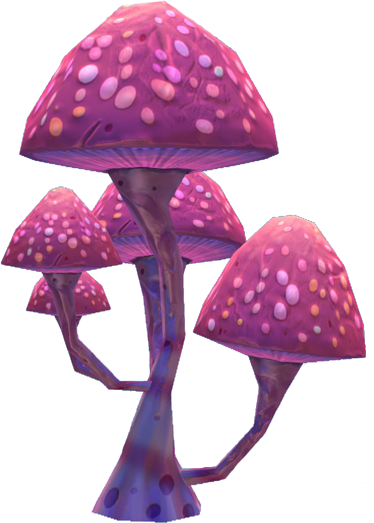 Pink Mushroom Flora - Pink Mushroom Png (1920x1080), Png Download