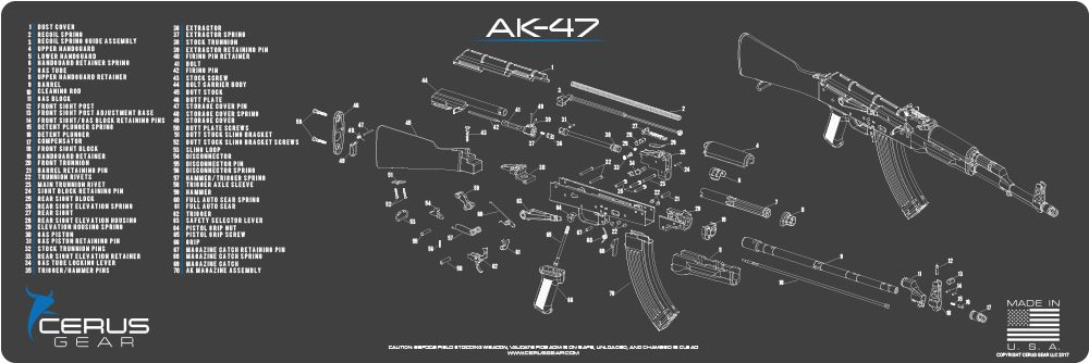 Best Ak47 Field Strip Pad With Parts - Ak-47 | Full Size PNG ...