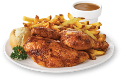 Fried Chicken Free Png Image Download - Swiss Chalet Half Chicken (600x318), Png Download