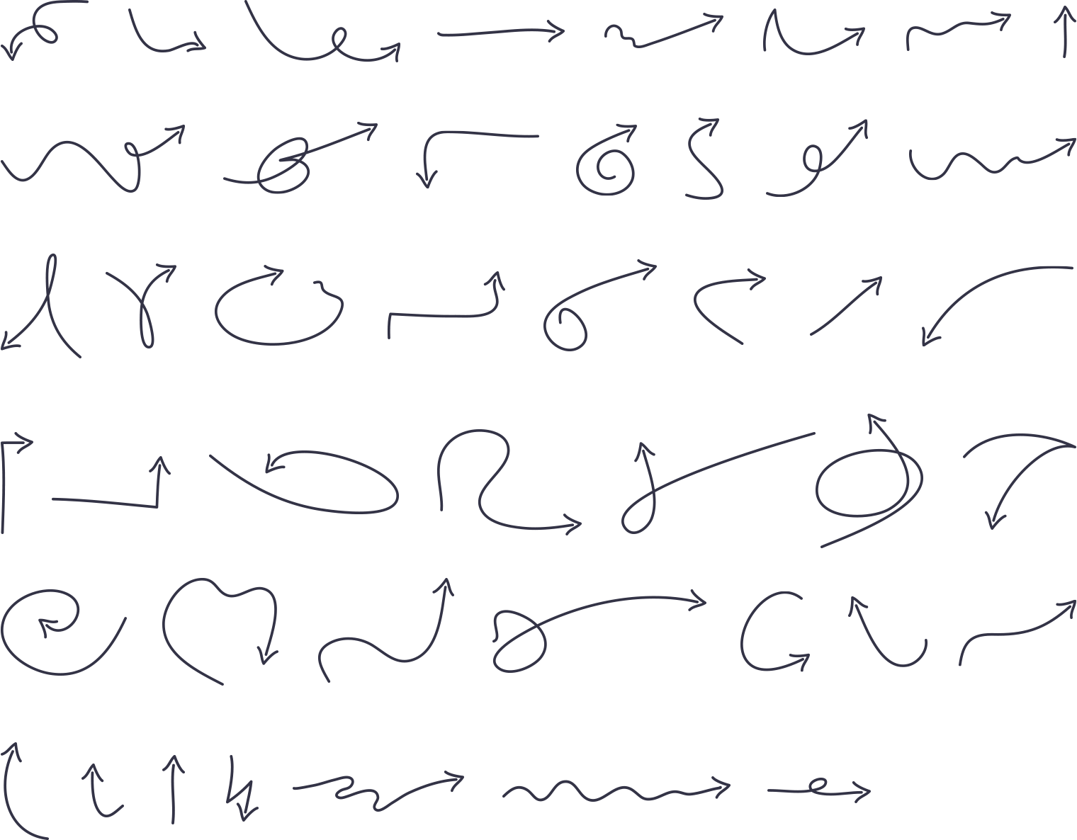Hand Drawn Arrow Elements - Drawing (1520x1186), Png Download