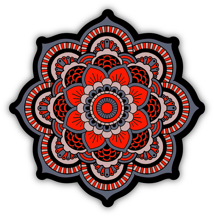 Sacred Geometry Mandala V2 Bumper Stickers - Mandalas Sticke (720x720), Png Download
