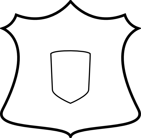 Shield Outline - Clip Art (600x590), Png Download