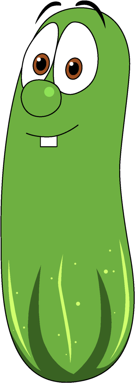 Larry The Cucumber Png - Cucumber Cartoon Hd (611x1307), Png Download
