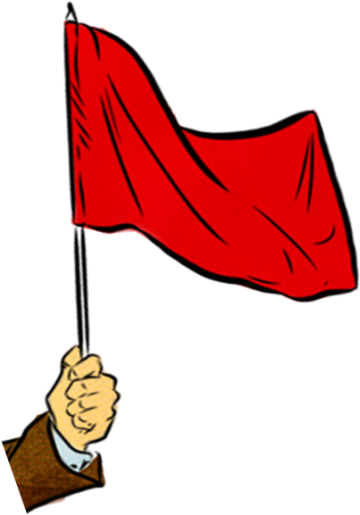 Red Flag - Red Flag Warning Png (427x581), Png Download