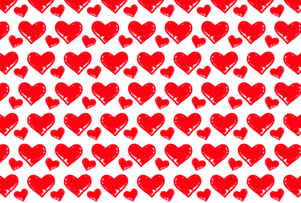 Another One Of Our Great Hand Crafted Seamless Vector - Heart Patterns (620x420), Png Download